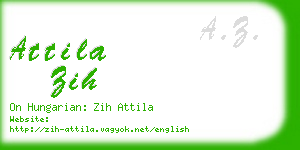 attila zih business card